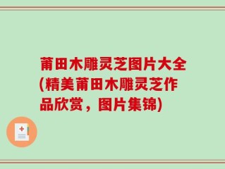 莆田木雕灵芝图片大全(精美莆田木雕灵芝作品欣赏，图片集锦)
