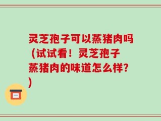 灵芝孢子可以蒸猪肉吗 (试试看！灵芝孢子蒸猪肉的味道怎么样？)