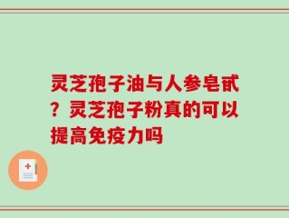 灵芝孢子油与人参皂甙？灵芝孢子粉真的可以提高免疫力吗