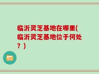 临沂灵芝基地在哪里(临沂灵芝基地位于何处？)
