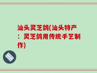 汕头灵芝鸽(汕头特产：灵芝鸽用传统手艺制作)