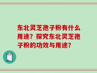 东北灵芝孢子粉有什么用途？探究东北灵芝孢子粉的功效与用途？