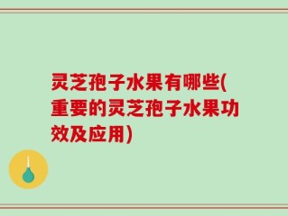 灵芝孢子水果有哪些(重要的灵芝孢子水果功效及应用)