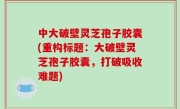 中大破壁灵芝孢子胶囊(重构标题：大破壁灵芝孢子胶囊，打破吸收难题)
