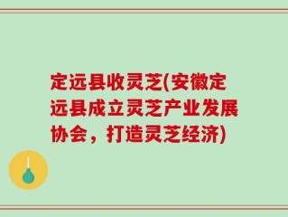 定远县收灵芝(安徽定远县成立灵芝产业发展协会，打造灵芝经济)