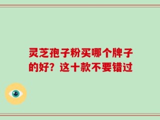 灵芝孢子粉买哪个牌子的好？这十款不要错过