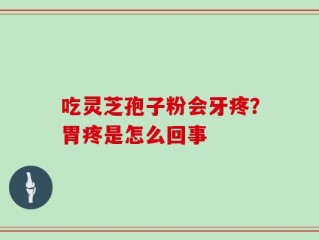 吃灵芝孢子粉会牙疼？胃疼是怎么回事