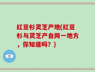 红豆杉灵芝产地(红豆杉与灵芝产自同一地方，你知道吗？)