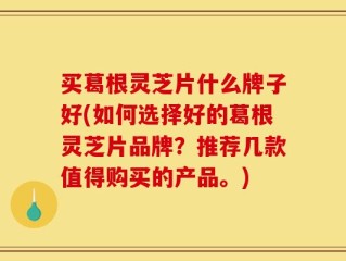 买葛根灵芝片什么牌子好(如何选择好的葛根灵芝片品牌？推荐几款值得购买的产品。)