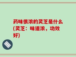 药味很浓的灵芝是什么(灵芝：味道浓，功效好)