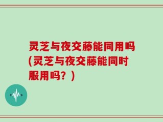 灵芝与夜交藤能同用吗(灵芝与夜交藤能同时服用吗？)