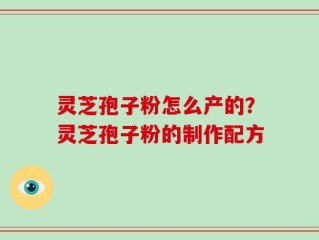 灵芝孢子粉怎么产的？灵芝孢子粉的制作配方