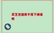 灵芝泡酒用不用下蜂蜜呢
