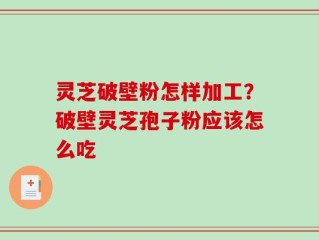 灵芝破壁粉怎样加工？破壁灵芝孢子粉应该怎么吃