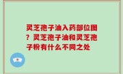 灵芝孢子油入药部位图？灵芝孢子油和灵芝孢子粉有什么不同之处
