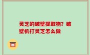 灵芝的破壁提取物？破壁机打灵芝怎么做