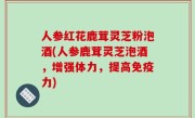人参红花鹿茸灵芝粉泡酒(人参鹿茸灵芝泡酒，增强体力，提高免疫力)