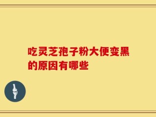 吃灵芝孢子粉大便变黑的原因有哪些