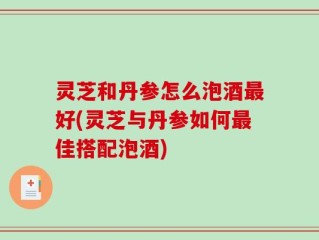灵芝和丹参怎么泡酒最好(灵芝与丹参如何最佳搭配泡酒)