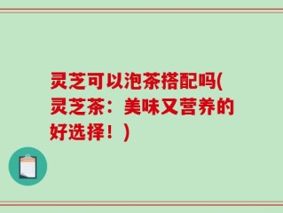 灵芝可以泡茶搭配吗(灵芝茶：美味又营养的好选择！)