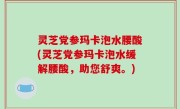 灵芝党参玛卡泡水腰酸(灵芝党参玛卡泡水缓解腰酸，助您舒爽。)