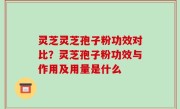 灵芝灵芝孢子粉功效对比？灵芝孢子粉功效与作用及用量是什么