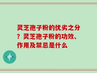 灵芝孢子粉的优劣之分？灵芝孢子粉的功效、作用及禁忌是什么