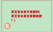 灵芝生长用不用肥料(灵芝生长是否需要施肥？)