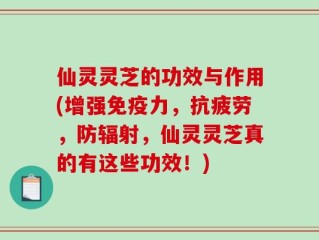 仙灵灵芝的功效与作用(增强免疫力，抗疲劳，防辐射，仙灵灵芝真的有这些功效！)