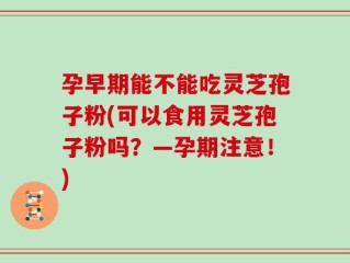 孕早期能不能吃灵芝孢子粉(可以食用灵芝孢子粉吗？—孕期注意！)