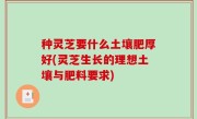 种灵芝要什么土壤肥厚好(灵芝生长的理想土壤与肥料要求)