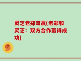 灵芝老郑双赢(老郑和灵芝：双方合作赢得成功)