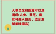 人参灵芝和鹿茸可以泡酒吗(人参、灵芝、鹿茸可融入益处，适合泡制美味酒品)