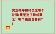 灵芝孢子粉和灵芝哪个补肾(灵芝孢子粉或灵芝：哪个更适合补肾？)