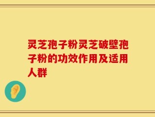 灵芝孢子粉灵芝破壁孢子粉的功效作用及适用人群