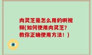 肉灵芝是怎么用的啊视频(如何使用肉灵芝？教你正确使用方法！)