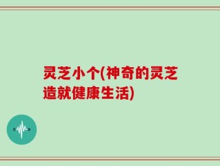 灵芝小个(神奇的灵芝造就健康生活)