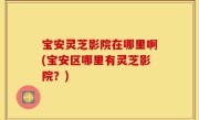 宝安灵芝影院在哪里啊(宝安区哪里有灵芝影院？)