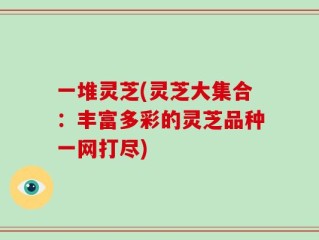 一堆灵芝(灵芝大集合：丰富多彩的灵芝品种一网打尽)