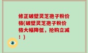 修正破壁灵芝孢子粉价格(破壁灵芝孢子粉价格大幅降低，抢购立减！)