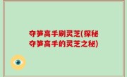 夺笋高手刷灵芝(探秘夺笋高手的灵芝之秘)