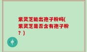 紫灵芝能出孢子粉吗(紫灵芝是否含有孢子粉？)