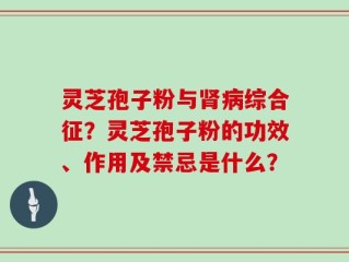 灵芝孢子粉与肾病综合征？灵芝孢子粉的功效、作用及禁忌是什么？