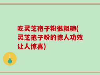 吃灵芝孢子粉很粗糙(灵芝孢子粉的惊人功效让人惊喜)