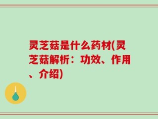 灵芝菇是什么药材(灵芝菇解析：功效、作用、介绍)