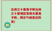 北纬三十度孢子粉北纬三十度地区发现大量孢子粉，揭示气候变迁历史)