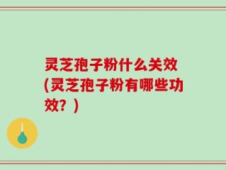 灵芝孢子粉什么关效 (灵芝孢子粉有哪些功效？)