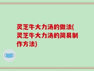 灵芝牛大力汤的做法(灵芝牛大力汤的简易制作方法)