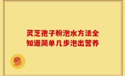 灵芝孢子粉泡水方法全知道简单几步泡出营养
