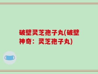 破壁灵芝孢子丸(破壁神奇：灵芝孢子丸)